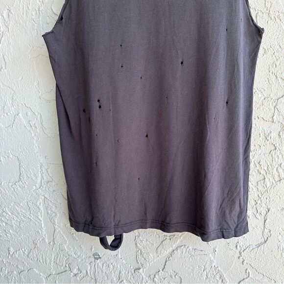 DAYDREAMER Tank Women Small Flag Tongue Tank Distressed Coal - Picture 11 of 13